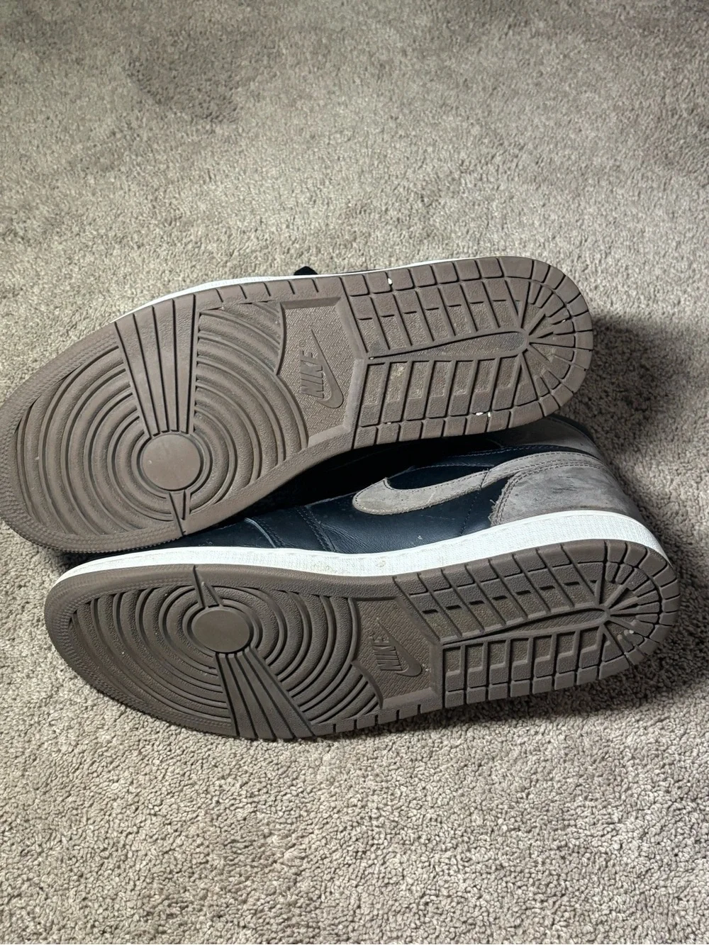Jordan High-Top Sneakers in Black and Taupe